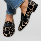 Mocasines con motivo de leopardo y estampado animal