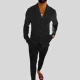 Zeus - Camisa de lino completa de verano para hombre