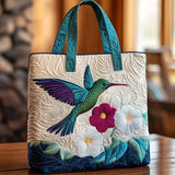 Bolsos Hechos a Mano - Colibrí y Flor Blanca