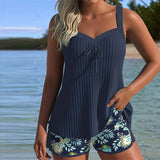 Julia | Tankini rayado con parte inferior de baño de dos piezas