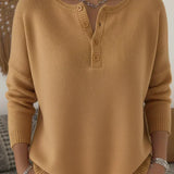Helena | Suéter con botones Henley