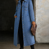 Maya | Abrigo de Denim Largo y Estiloso