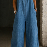 Madison | Mono de Denim con Piernas Anchas