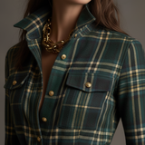 Elena - Camisa-vestido a cuadros