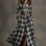 Elena - Camisa-vestido a cuadros