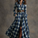 Elena - Camisa-vestido a cuadros