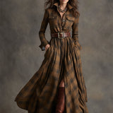 Elena - Camisa-vestido a cuadros