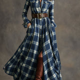 Elena - Camisa-vestido a cuadros