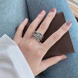 Anillo ajustable de plata esterlina 925