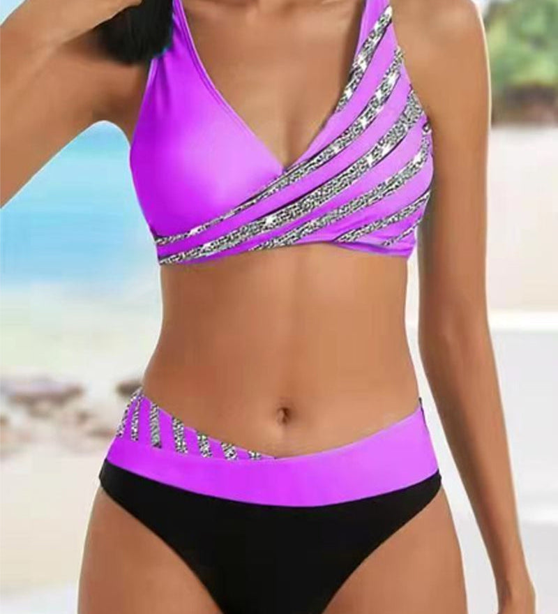 Mona | Bikini con motivo en tonalidades cálidas