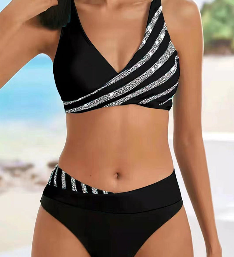 Mona | Bikini con motivo en tonalidades cálidas