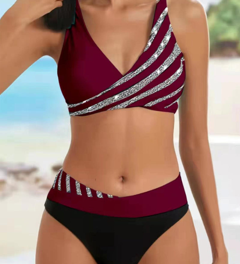 Mona | Bikini con motivo en tonalidades cálidas