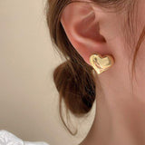 Eva - Pendientes anchos en forma de corazón