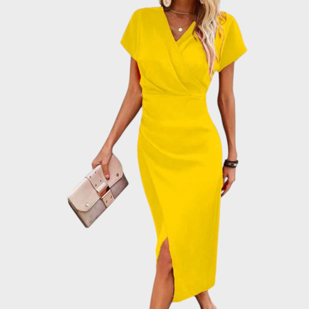 Vilma - Vestido midi con escote en V