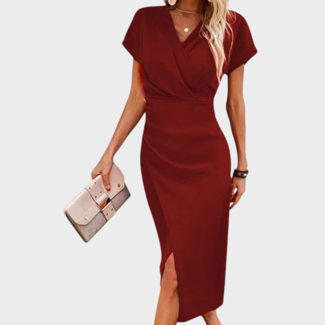 Vilma - Vestido midi con escote en V