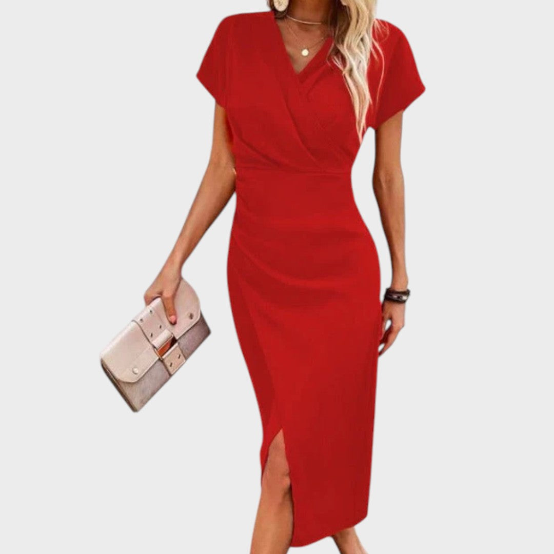 Vilma - Vestido midi con escote en V