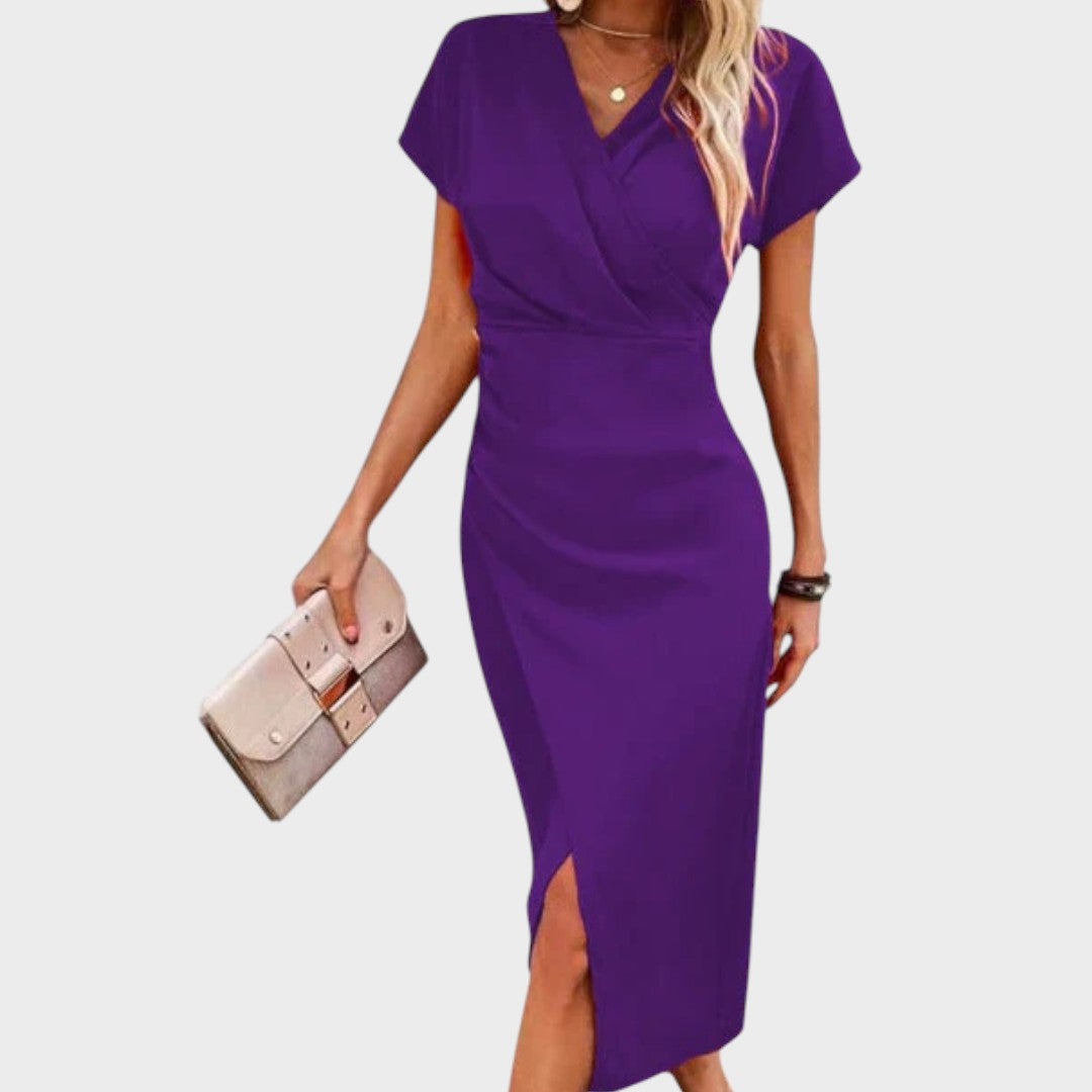 Vilma - Vestido midi con escote en V