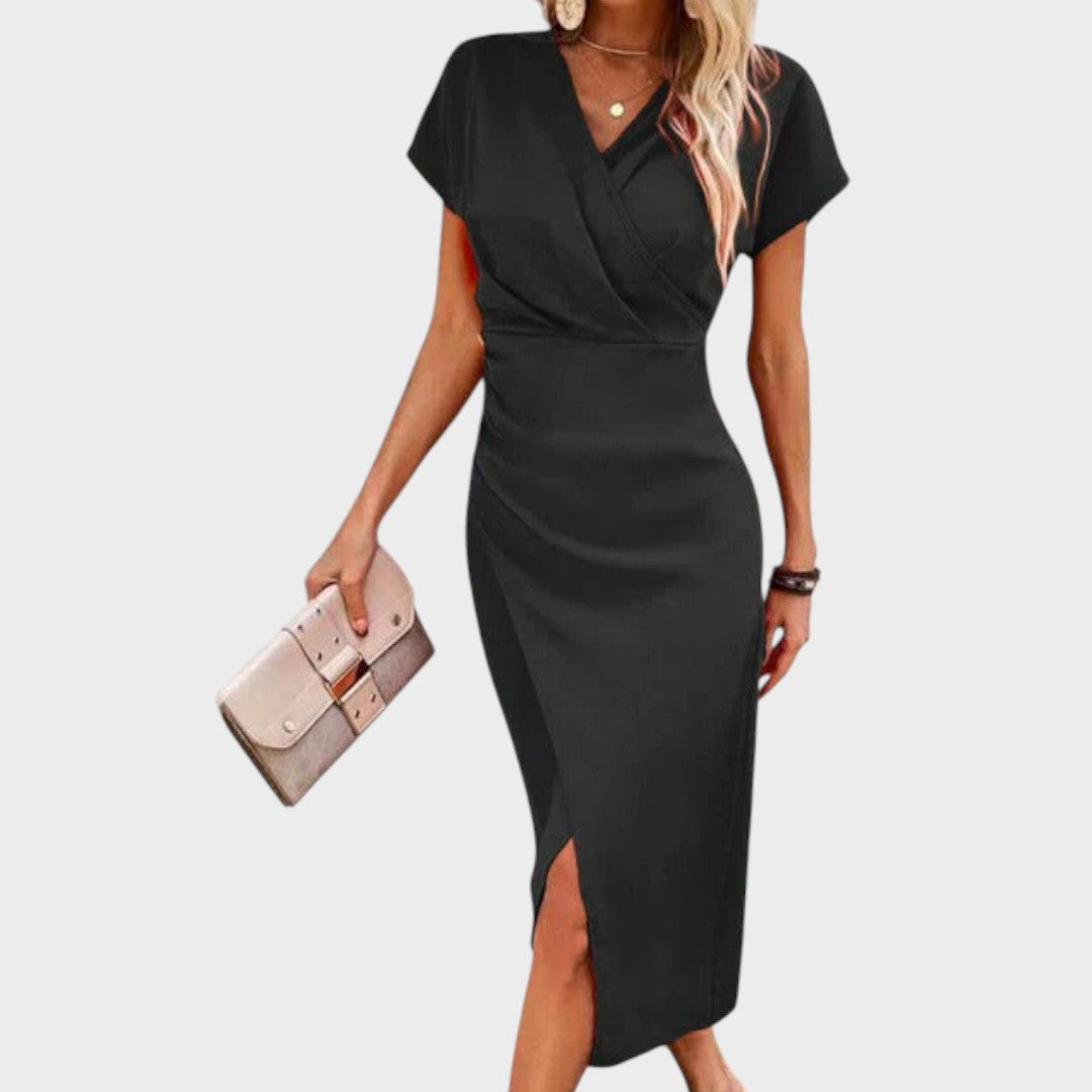 Vilma - Vestido midi con escote en V