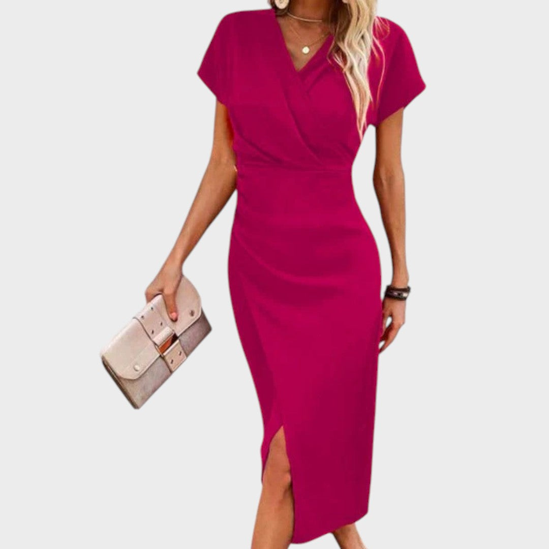 Vilma - Vestido midi con escote en V