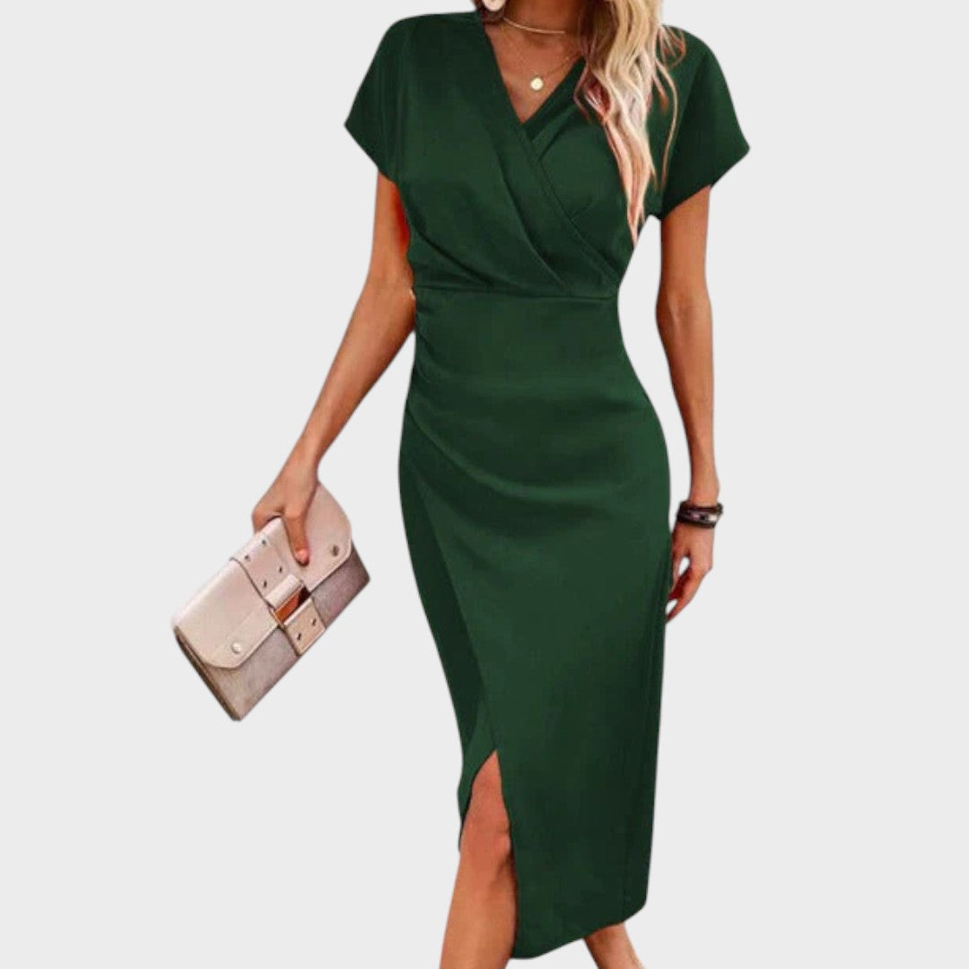 Vilma - Vestido midi con escote en V