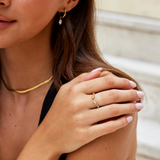 Mir - Anillo con Cristales y Vides de Uva en Oro