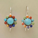 Iris - Pendientes Vintage Tirkizne