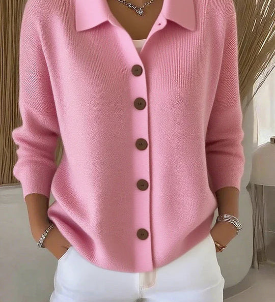 Josefina | Chaqueta de punto con cuello y botones