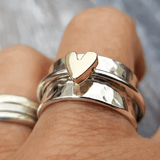 Mely - Anillo de Plata Corazón de Oro