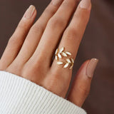 Čist - Anillo Ajustable en Ópalo Blanco