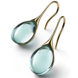 Pendientes de cristal color oro y plata