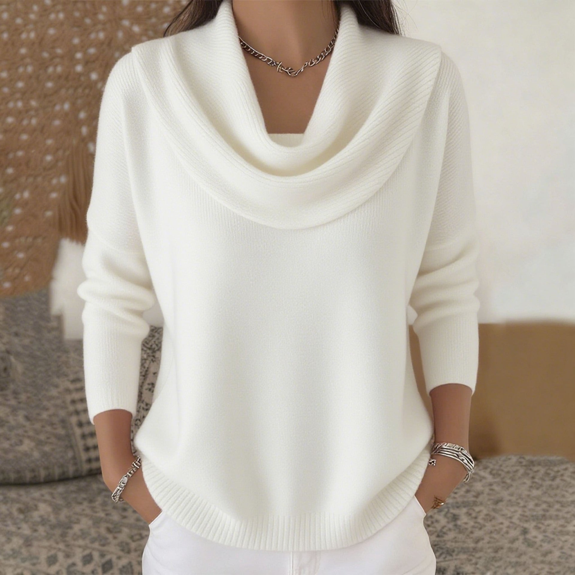 Julia | Suéter con Cuello Drapado