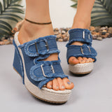 Atelier | Sandalias de Tacón Wedge con Borde Deshilachado