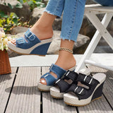 Atelier | Sandalias de Tacón Wedge con Borde Deshilachado