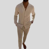 Zeus - Camisa de lino completa de verano para hombre