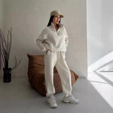 Senna - Conjunto de lounge deportivo con cuello de cremallera