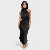 Alda - Vestido Elegante de Satén