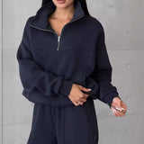 Senna - Conjunto de lounge deportivo con cuello de cremallera