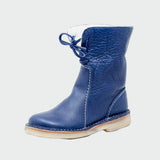 Botas de hombre de cuero impermeable con forro de lana