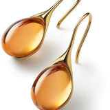 Pendientes de cristal color oro y plata