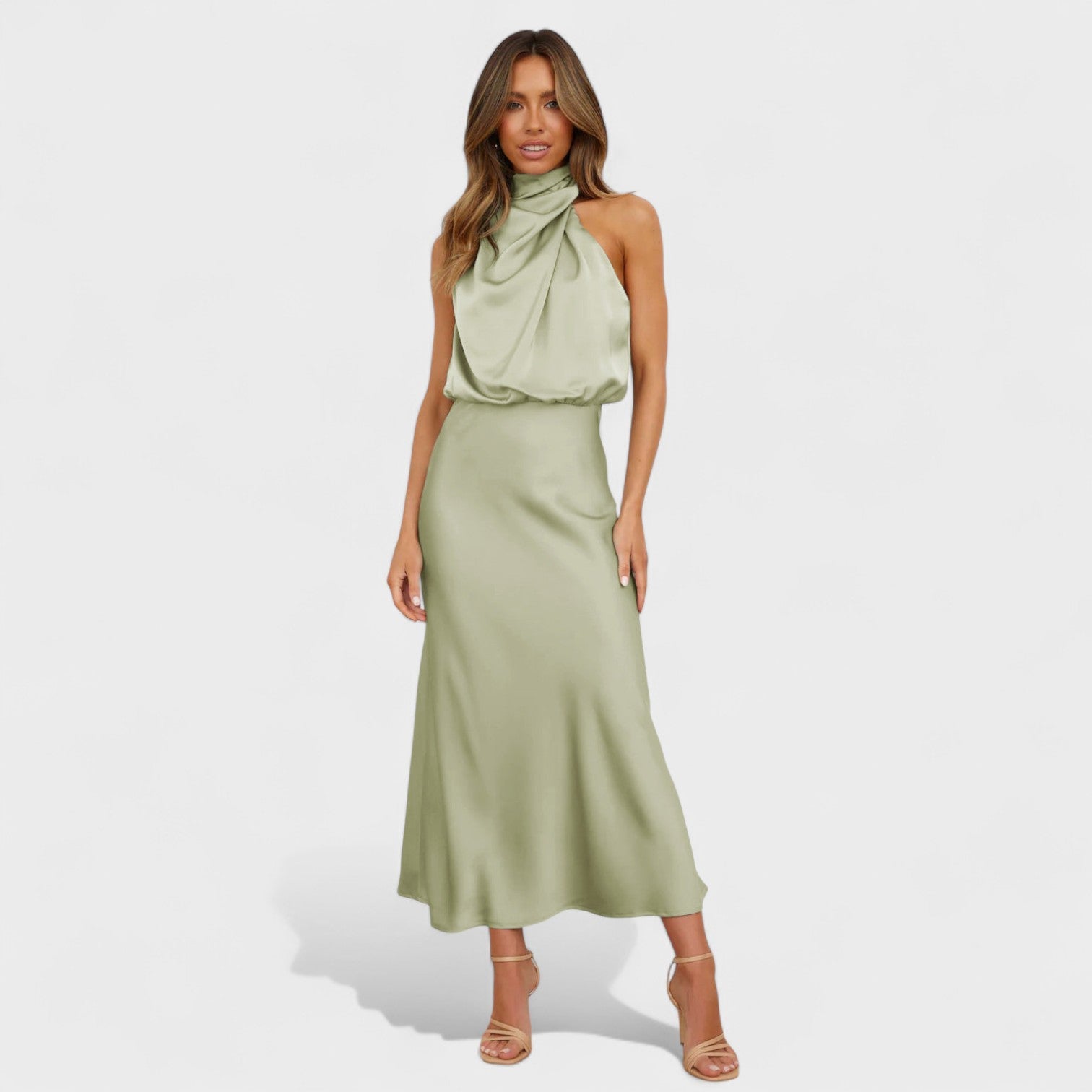 Alda - Vestido Elegante de Satén