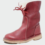 Botas de hombre de cuero impermeable con forro de lana