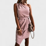 Iva - Vestido con Hombro Descubierto y Cintura
