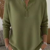 Helena | Suéter con botones Henley