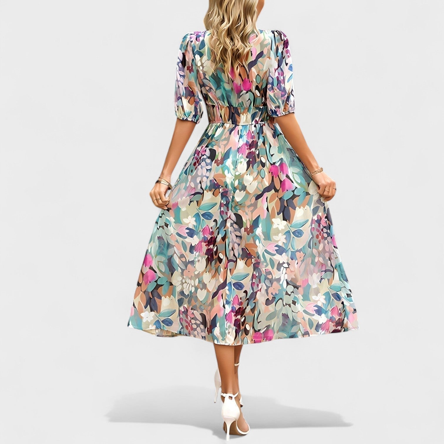 Clara – Vestido Elegante de Flores