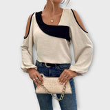 Marina – Blusa elegante con escote cuadrado moderno