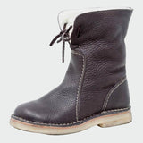 Botas de hombre de cuero impermeable con forro de lana