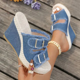 Atelier | Sandalias de Tacón Wedge con Borde Deshilachado