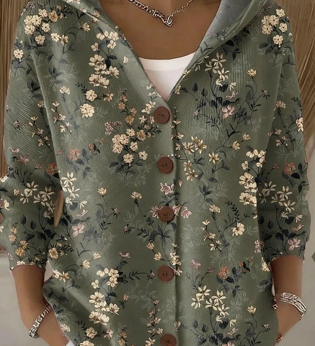 Paloma | Chaqueta de punto con capucha y motivo