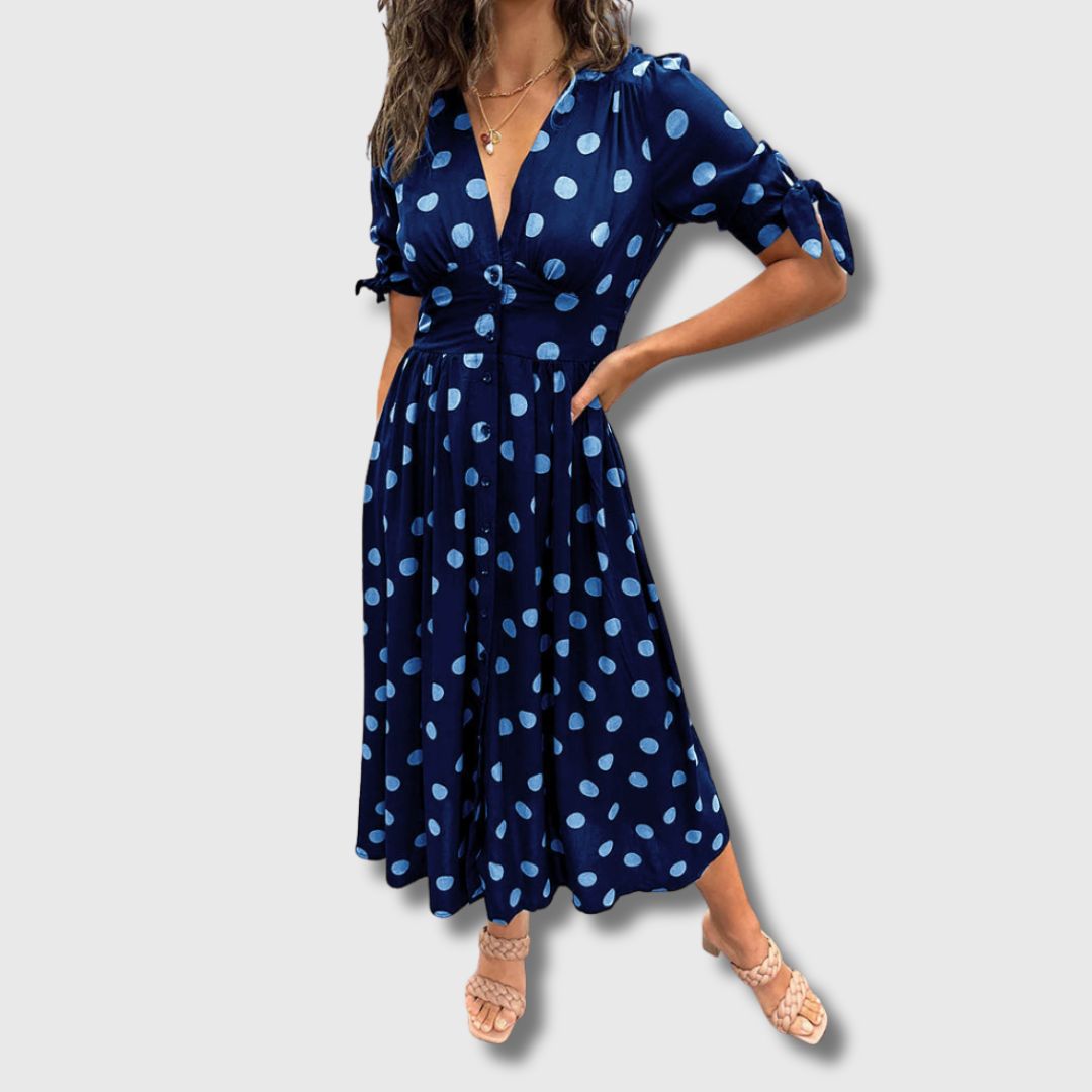 Monique – Vestido vintage de mujer con lunares