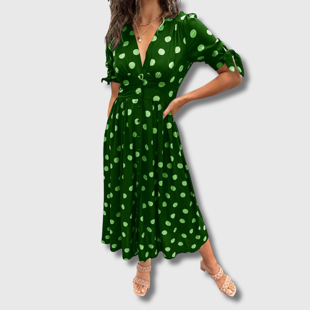 Monique – Vestido vintage de mujer con lunares